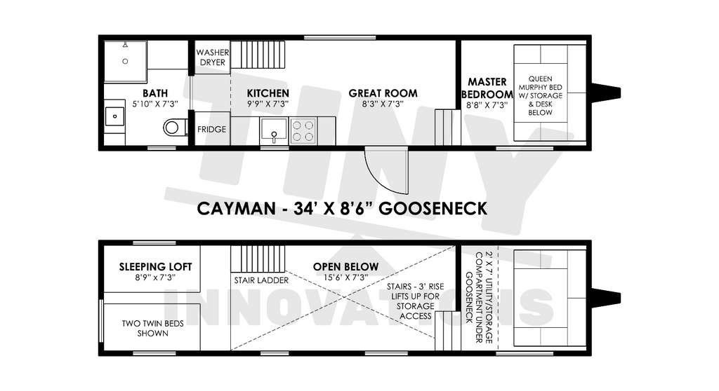 The "Cayman"—A Huge 45' Gooseneck Tiny House by Tiny Innovations