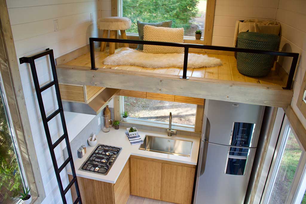 Live Work Tiny Home by Tiny Heirloom - Storage Loft