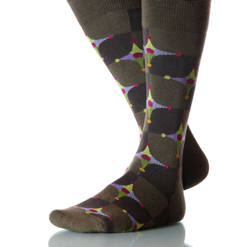 Taupe Stardust Socks; Men's or Women's Merino Wool - Brown - XOAB