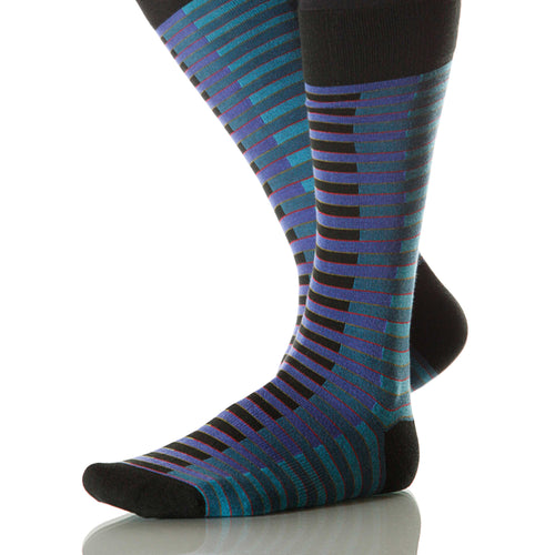 Royal Blue Venetian Socks; Men's or Women's Merino Wool - Blue - XOAB