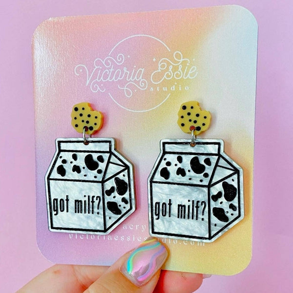 Got Milf? Cookie Earrings