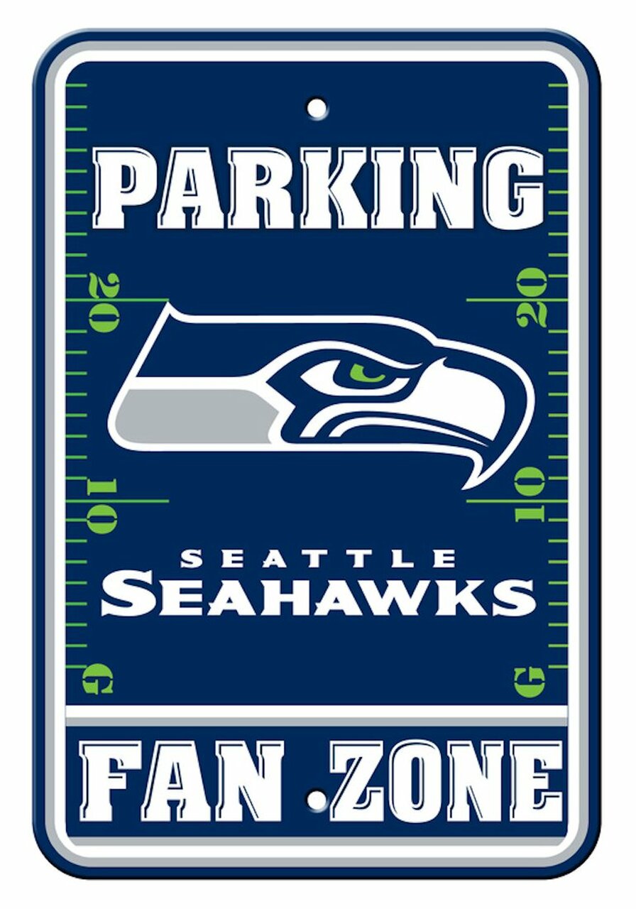 Seattle Seahawks Plastic Parking Sign - Fan Zone