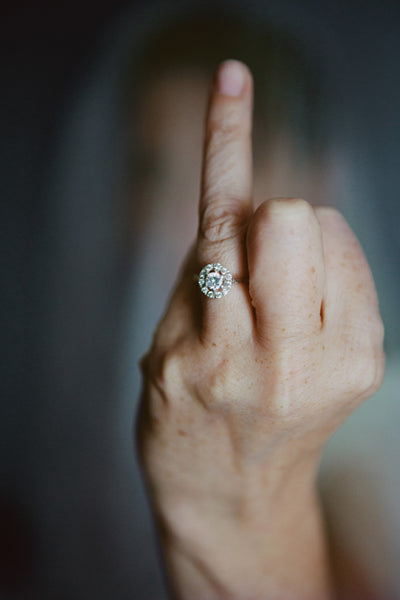 Halo ring from Audrey Claude Jewellery
