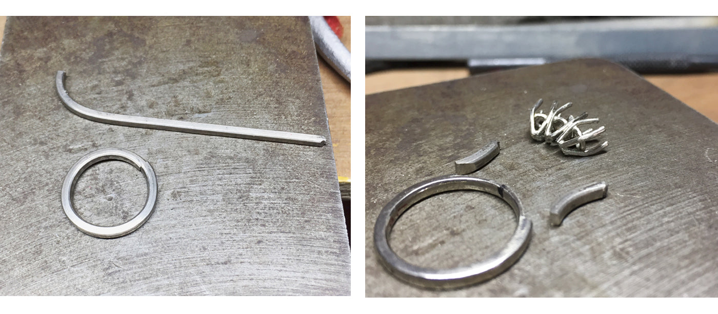3 stone ring process shots from Audrey Claude Jewellery