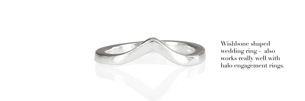 Wishbone shaped wedding ring