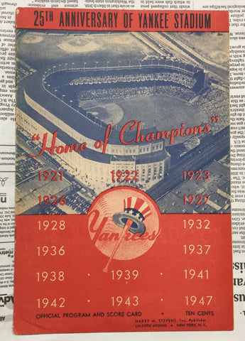 1948 New York Yankees Program