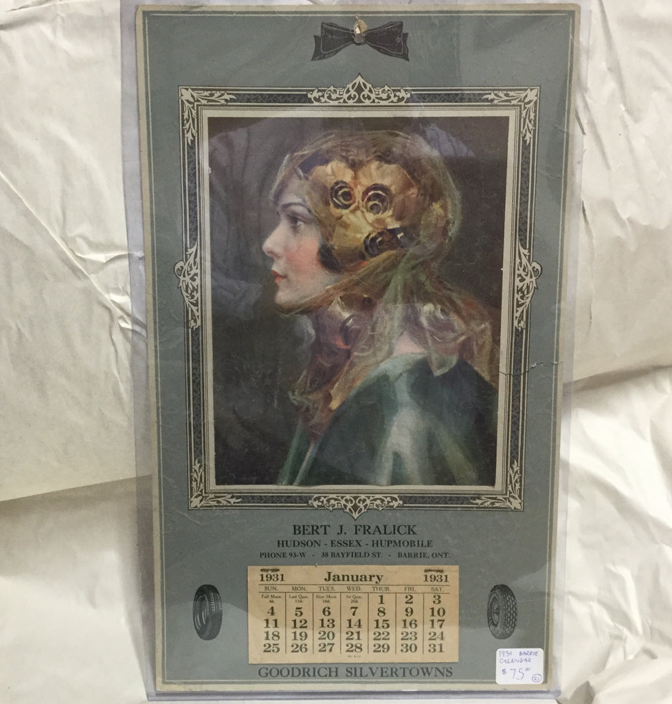 1931 Barrie Calendar