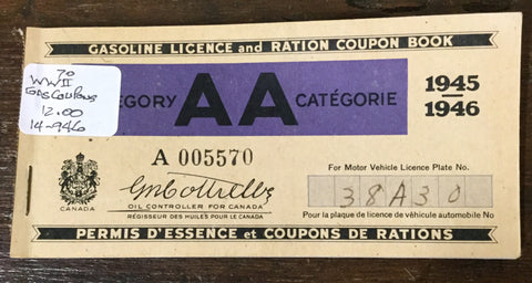Canadian WWII Ration Coupon
