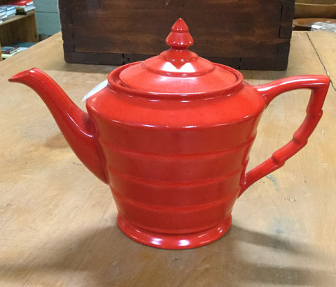 Art Deco Red Teapot