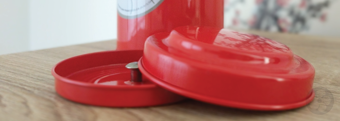 A double lidded canister can help create an airtight seal