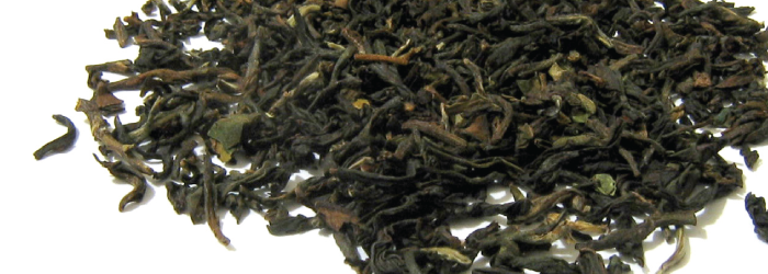 Loose leaf first flush Darjeeling tea is distinctive in color and leaf shape