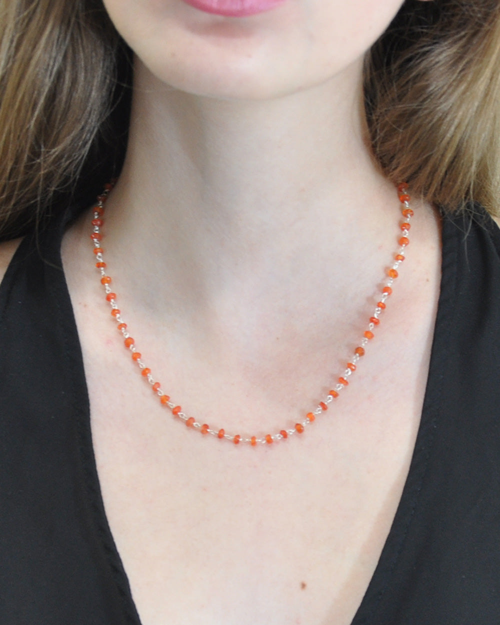 Creativity Carnelian Sterling Silver Necklace