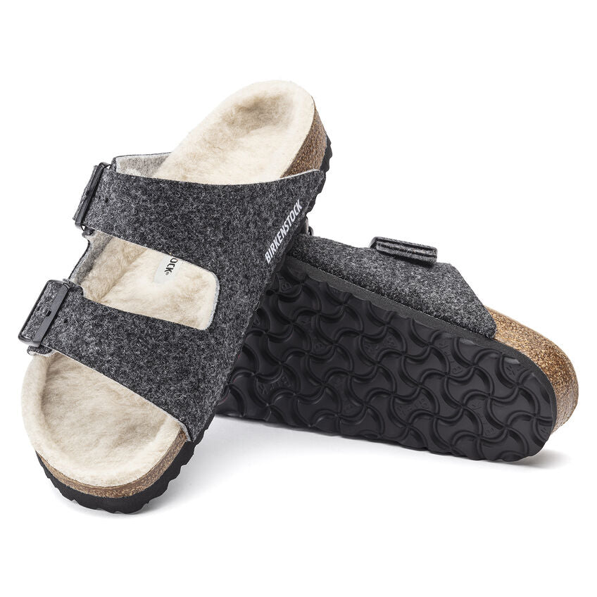 Birkenstock Arizona Rivet Wool Felt Doubleface Grey – Orleans Shoe Co.
