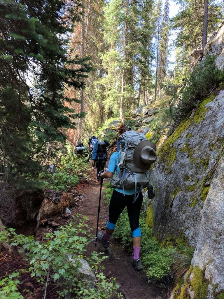 Hiking in Sawtooth Mountains trail backpacking
