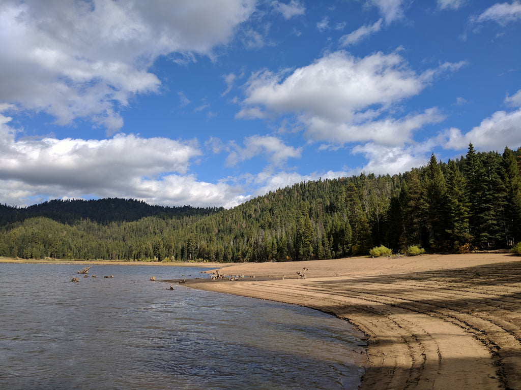 Sage Hen Reservoir Idaho shore shoreline clouds pnw pacific north west