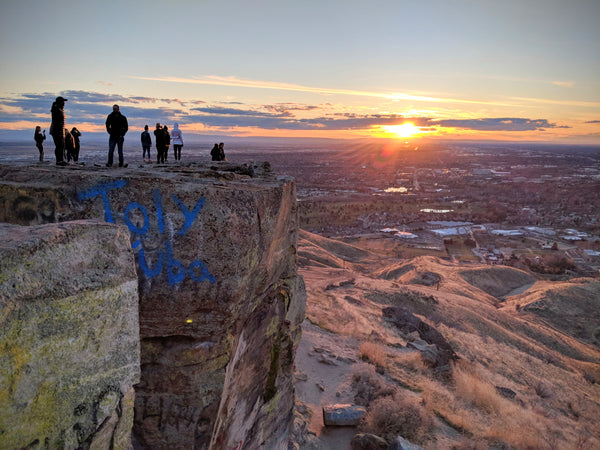 Table Rock Boise Idaho cliff sunset offline outdoors google pixel 2 xl