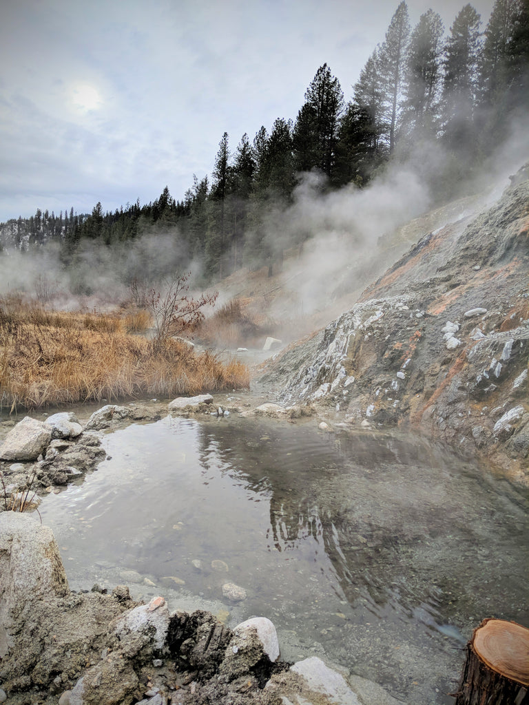 Boiling Hot Springs Cabin Idaho steam hot