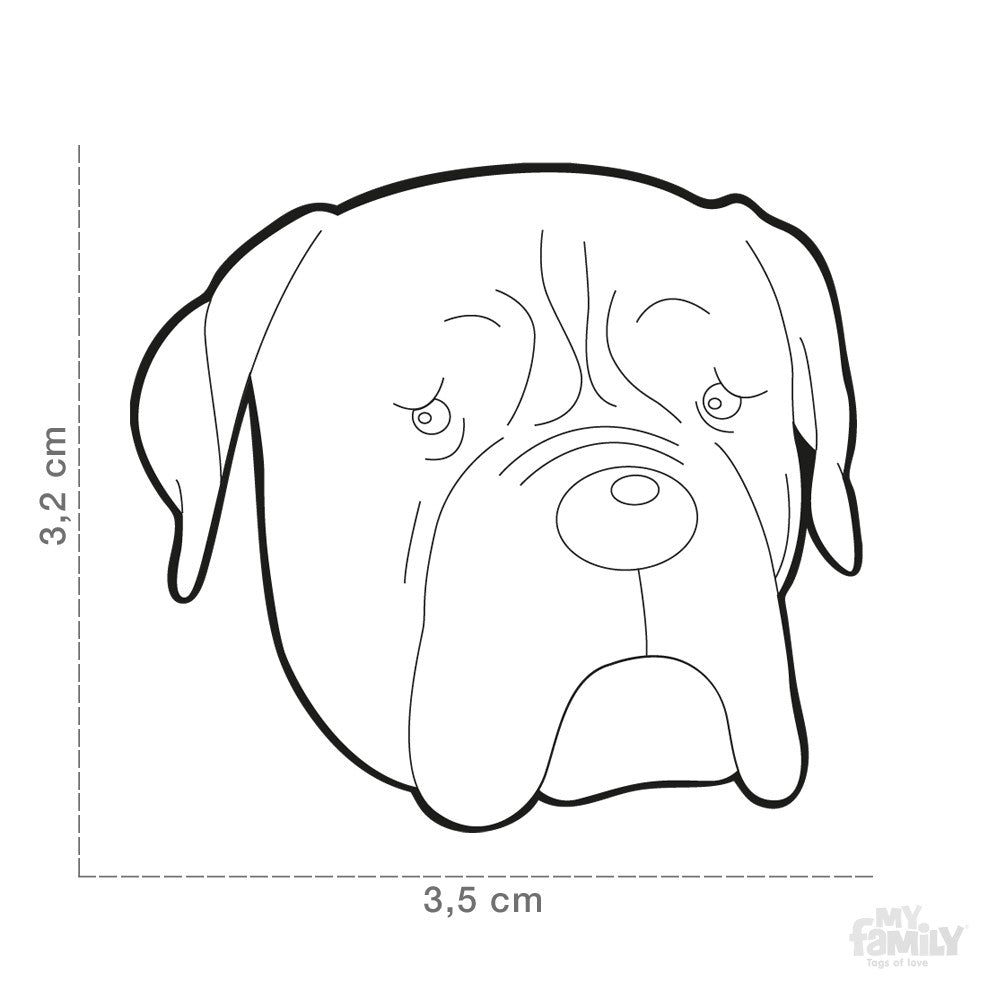 Friends Dogue De Bordeaux Tag Charm