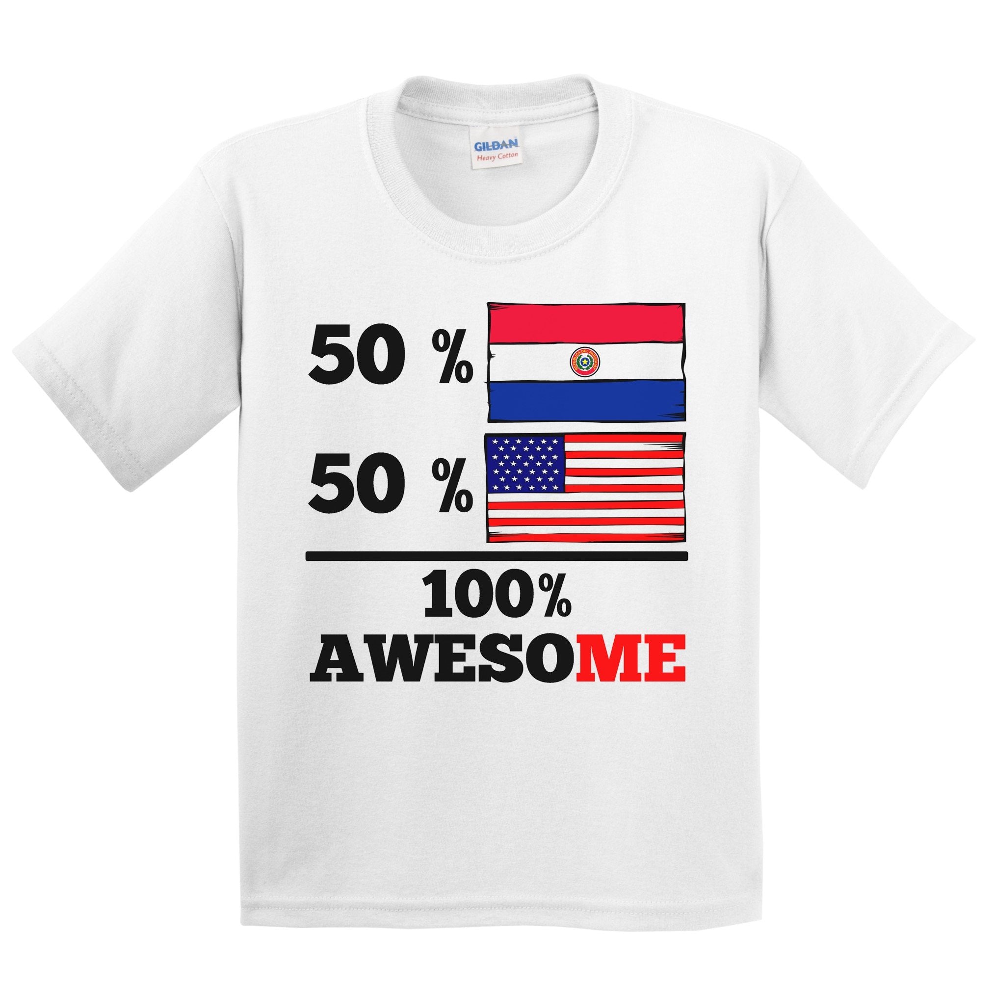 Paraguayan 50% 100% Awesome Kids Youth T-Shirt – Really Shirts