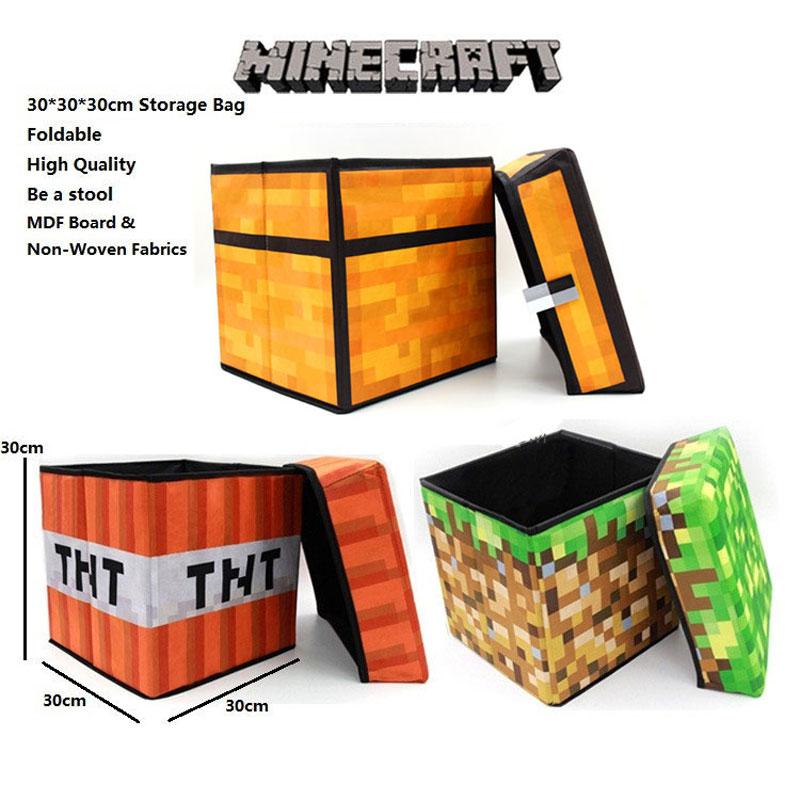 Minecraft Folding Storage 1 5 Toys Books Shoes Storage Box Tnt Foot Rest Stool 64 00 54 50