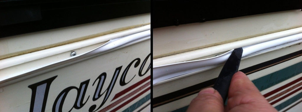 1 inch WHITE Vinyl Trim Molding Screw Cover RV Boat Camper Travel