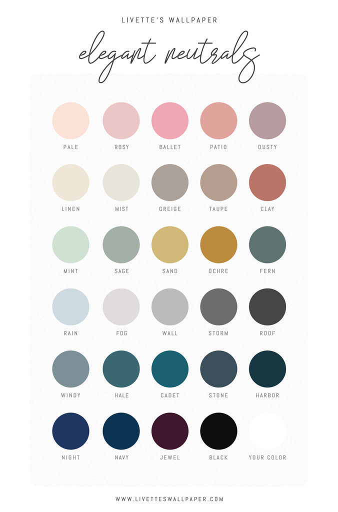 Trendy neutral color palette