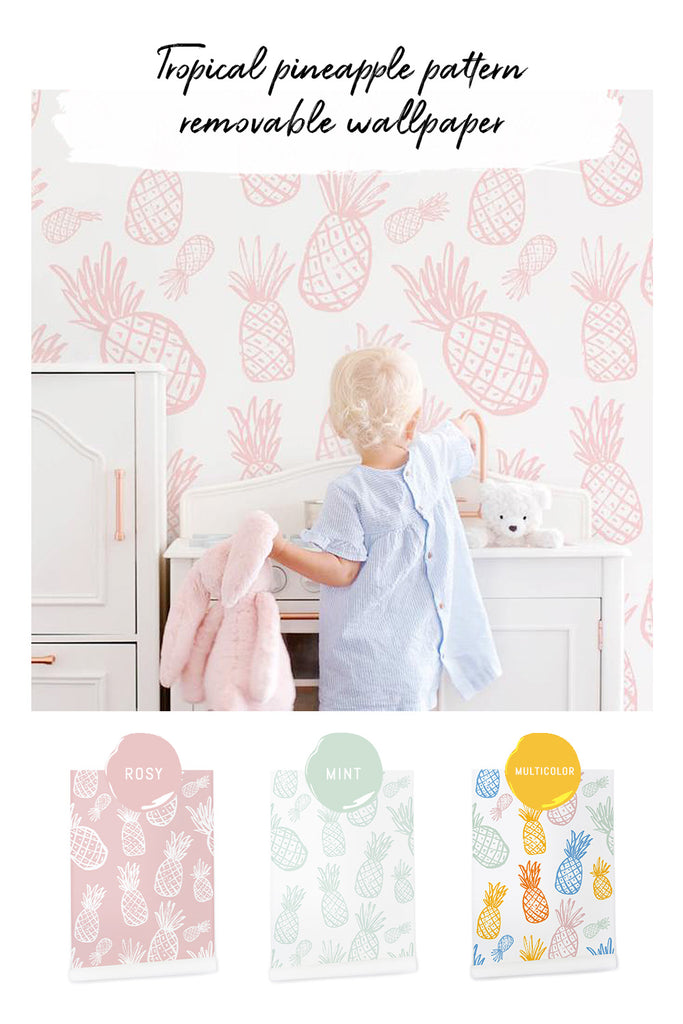 Multicolor fun design wallpaper for kids room