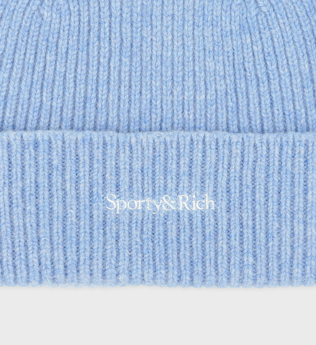 Serif Logo Beanie - Baby Blue – Sporty & Rich