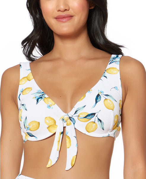 lemon print bikini top