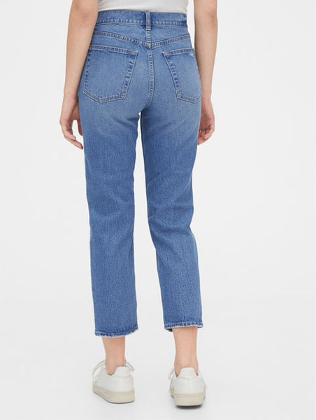 gap high rise cheeky straight jeans