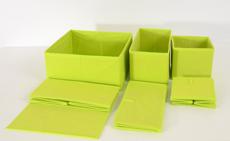 Ordnungssystem Softboxen  im Set - 6 Stück, apfelgrün