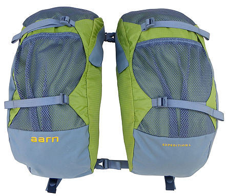 Image of Expedition Balance Pockets that attach to the front of an Aarn Natural Balance hiking backpack
