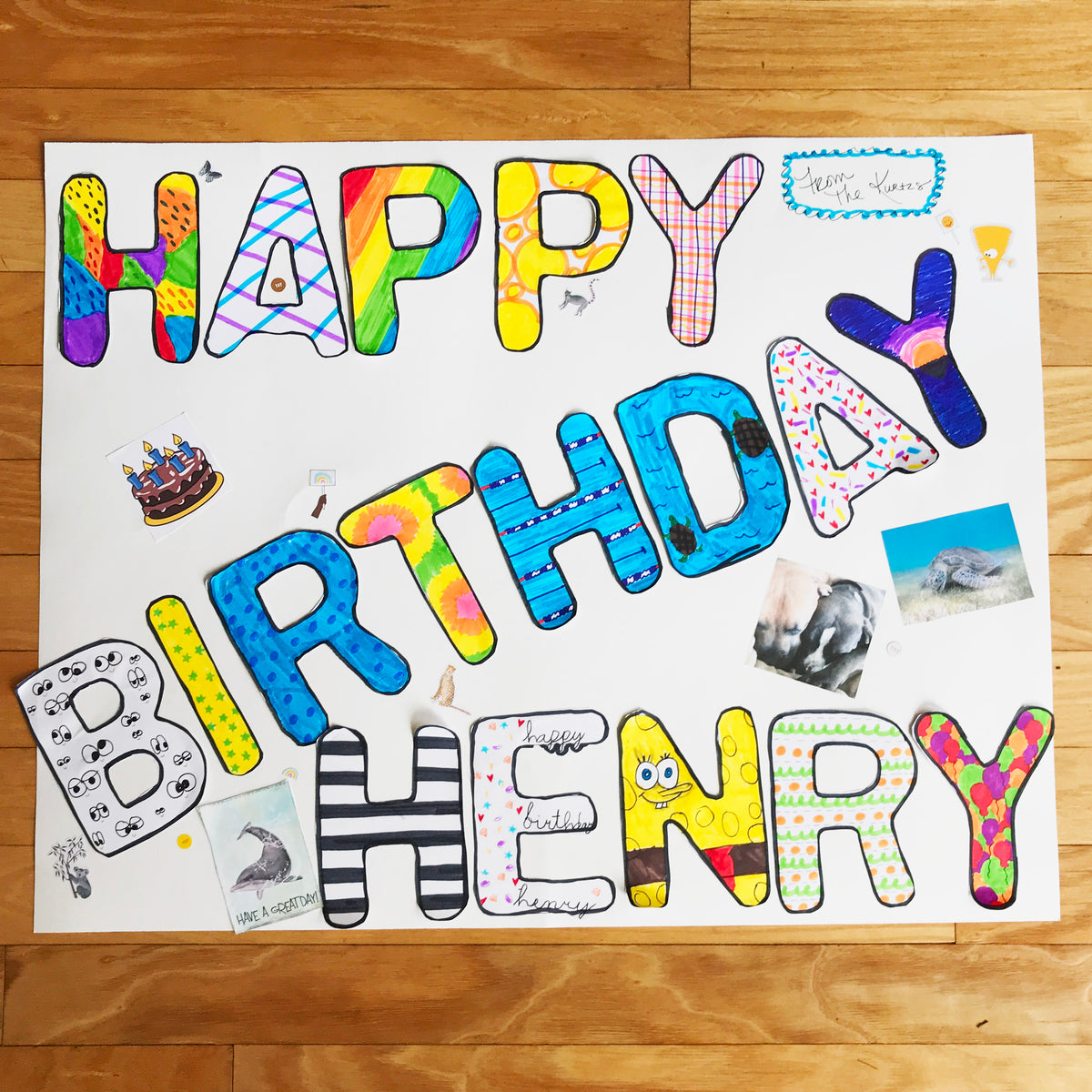 Printable Happy Birthday Poster DIY – Kid Made Modern