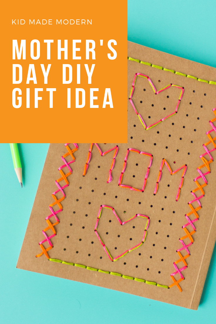 Mother's Day DIY Embroidered Notebook Pinterest