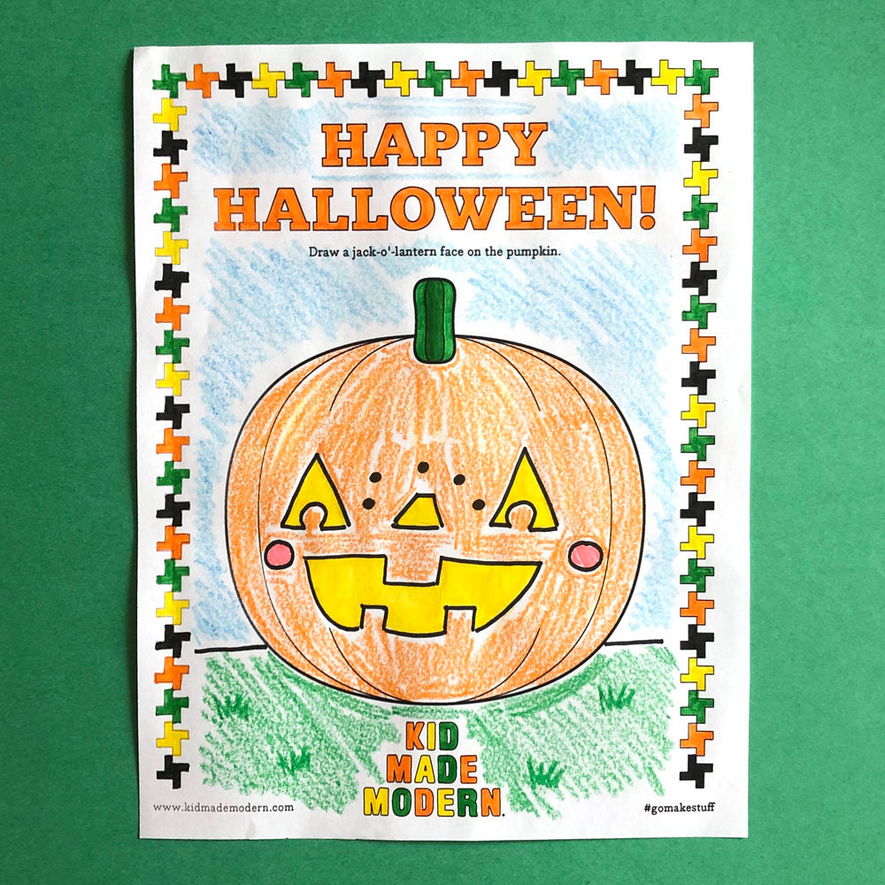 Jack-o-lantern Halloween coloring page