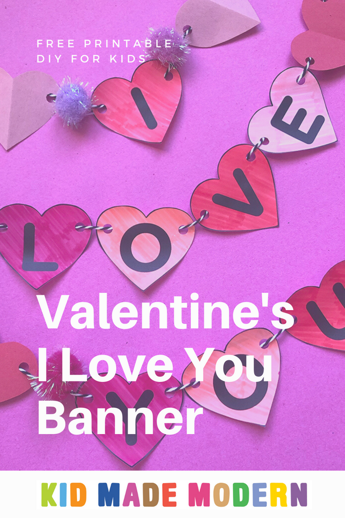 Valentines I Love You Banner