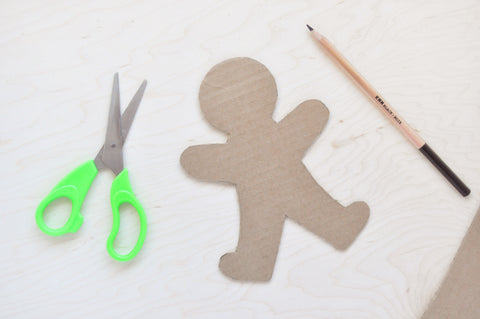 Cardboard gingerbread step 1