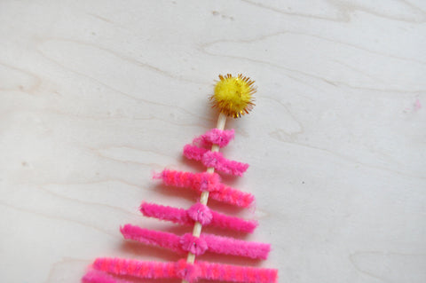 Pipe cleaner forest step 5