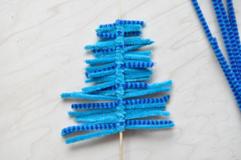 Pipe cleaner forest step 6