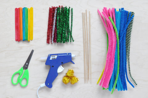 Pipe cleaner forest supplies