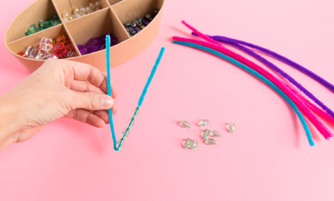 Valentine's Day Beaded Hearts Step 1