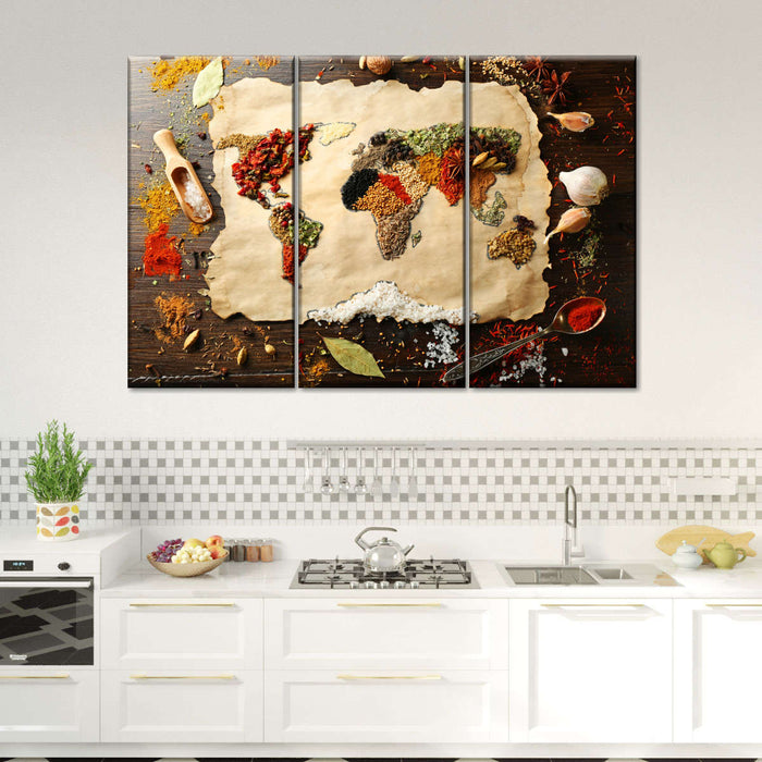 World of spices canvas wall art