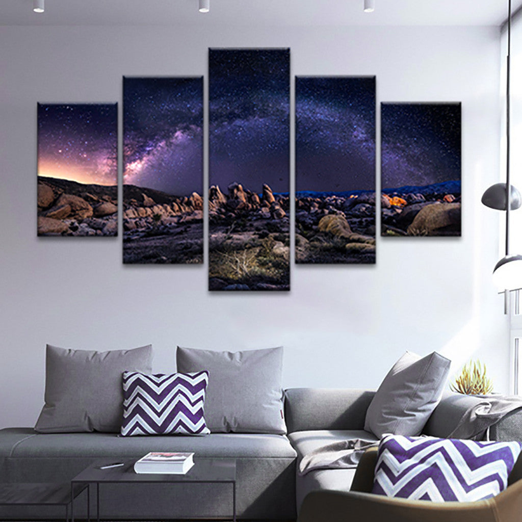 Milky Way Multi Panel Canvas Wall Art Elephantstock 0934