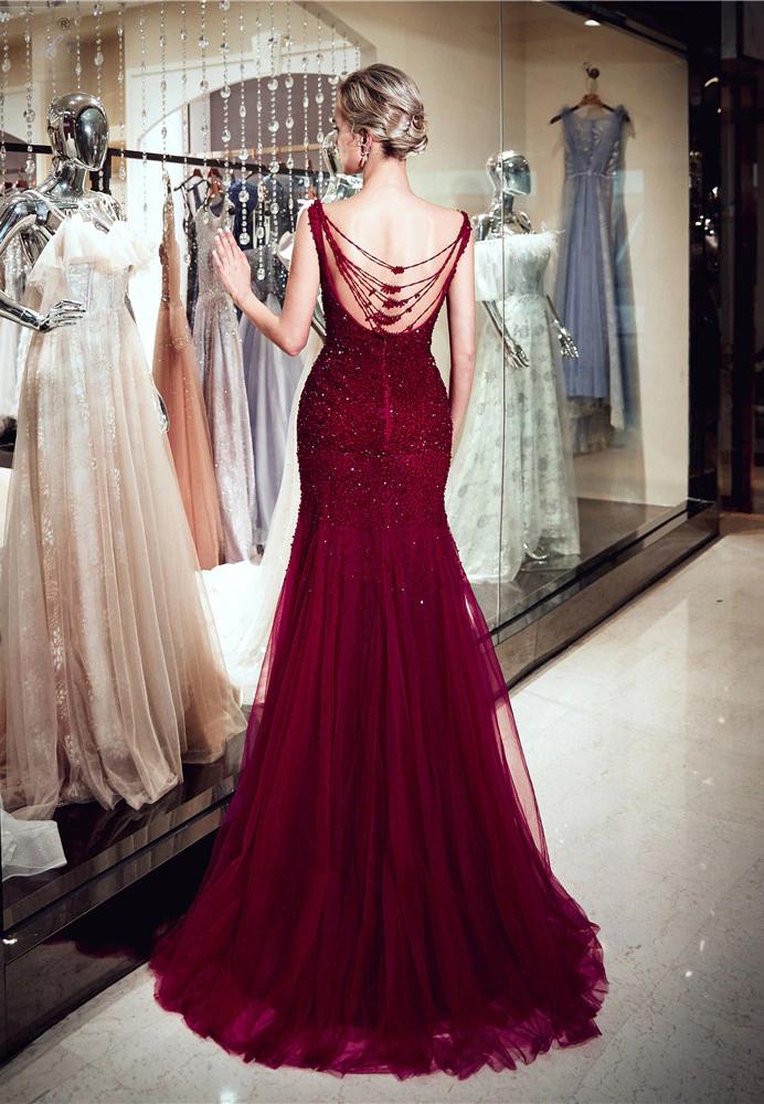 red sparkly wedding dress