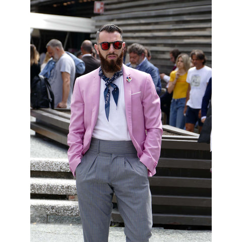 visitor at Pitti Immagine Uomo. Photo by Niki Fulton