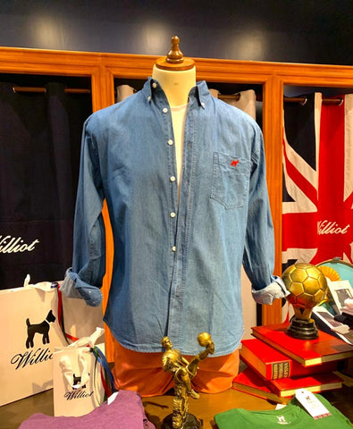 CAMISA SS21 REGULAR DENIM OSCURO