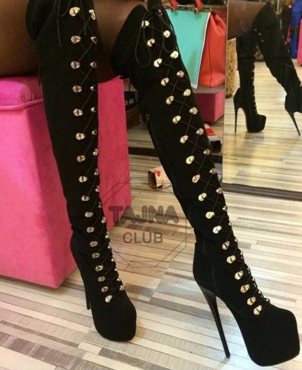 military knee high boots