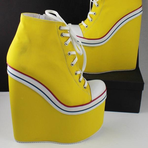 yellow platform shoes