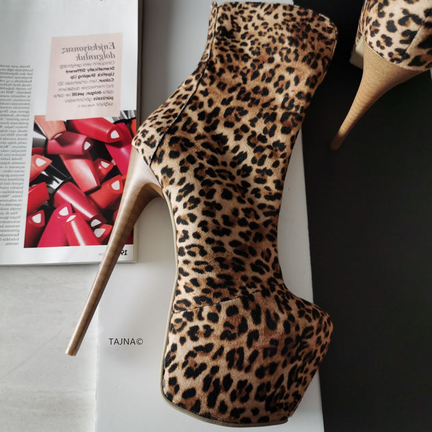 high heel leopard shoes