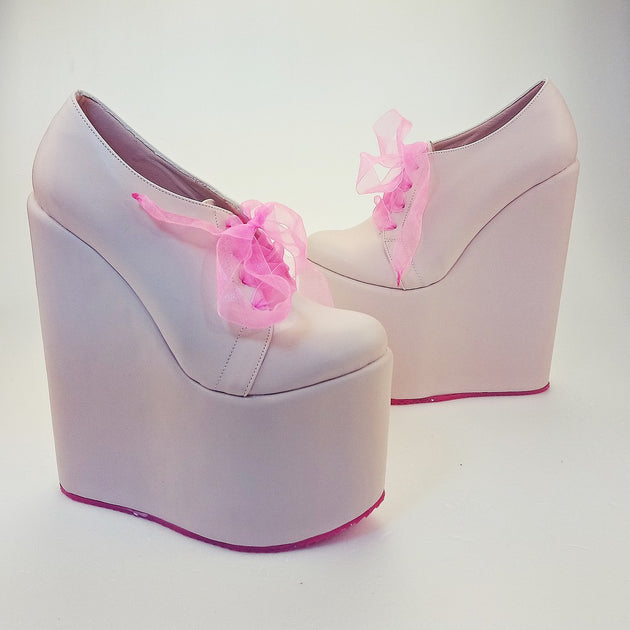 pink platform heels